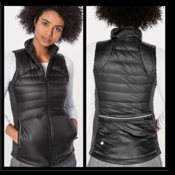Lululemon Down Vest Sz 2 black EUC - Picture 2 of 14